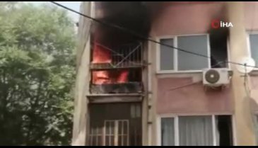 Bursa'da korkutan yangında mahsur kaldılar