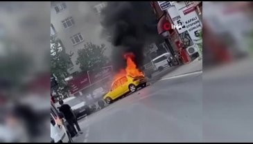 Sakarya'da otomobil alev topuna döndü