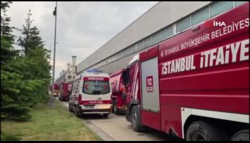 Demir fabrikasında yangın paniği
