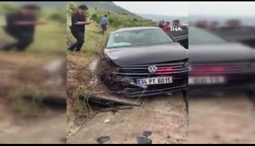 Şentop'un korumaları Bursa otobanında kaza yaptı