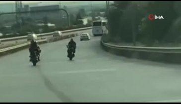 Bursa'da ölüme davetiye çıkartan görüntüler