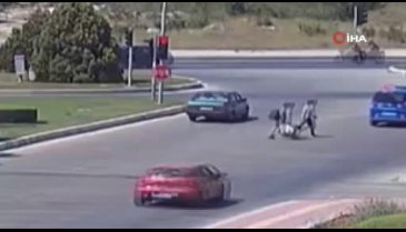 Aracı yanan şoför kendini yerden yere atıp dövündü