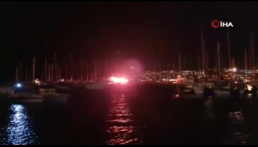 Muğla'da yat alev aldı