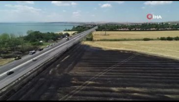 İstanbul - Tekirdağ yolunu dumanlar kapladı!