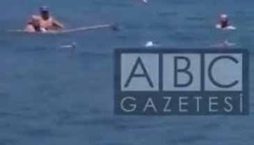 Marmaris'te köpekbalığı paniği: Paspasla kovaladılar