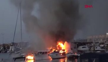 İstanbul Avcılar limanında 7 tekne yandı
