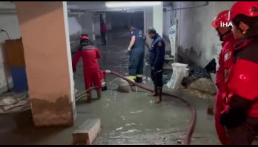 Eskişehir'de yağış sonrası apartman garajına biriken 50 ton su tahliye edildi