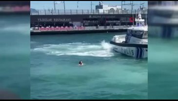 Can simidinden ve dalgıçtan "imdat" diyerek kaçtı