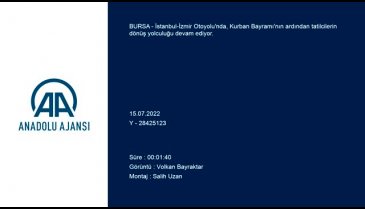 İstanbul-İzmir Otoyolu'nda tatilcilerin dönüş yolculuğu