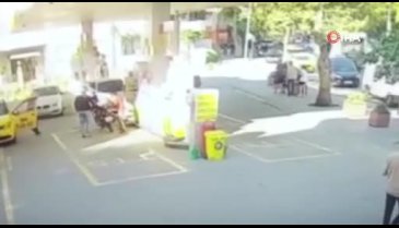 Akaryakıt istasyonunda dehşet anları kamerada