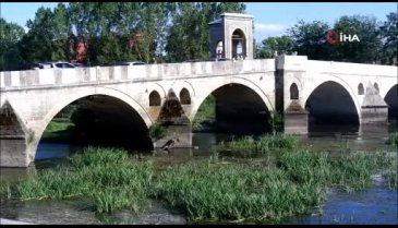 Tunca Nehri'ndeki su seviyesi düşüyor