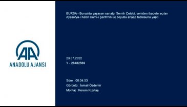 Bursalı sanatçı, Ayasofya'nın üç boyutlu ahşap tablosunu yaptı