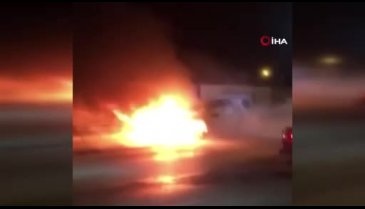 Bursa'da seyir halindeki cip alev alev yandı