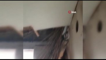 Bir evin odası çöktü, aile şok oldu