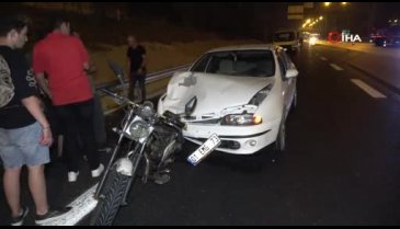 Otomobil motosiklete çarptı: 1 ölü 2 yaralı