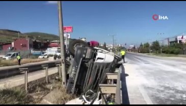 Bursa'da refüje devrildi: 1 ağır yaralı