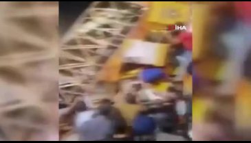 Lunaparkta gondol devrildi