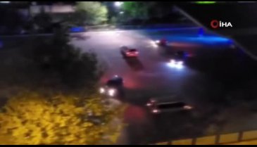 Bursa'da gençler gece yarısı drift attı