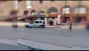 Bursa'da ticari araç ters şeritten gitti