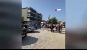 Bursa'da damadı vinçte sallandırdılar