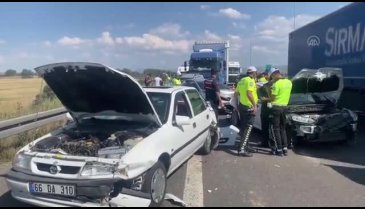 Anadolu Otoyolu'nda zincirleme trafik kazası: 8 yaralı