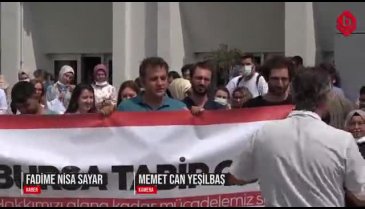 Bursa'da eylemde hekimler arasında tartışma çıktı