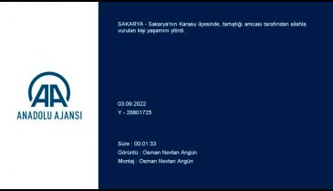 Sakarya'da amca öz yeğenini silahla vurdu