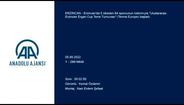 Uluslararası Erzincan Ergan Cup Tenis Turnuvası 64 sporcunun katılımıyla başladı