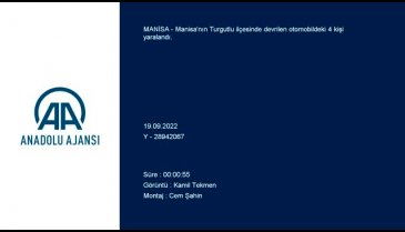 Manisa'da otomobil devrildi: 4 kişi yaralandı