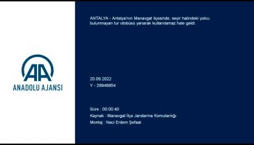 Antalya'da tur otobüsünde yangın çıktı