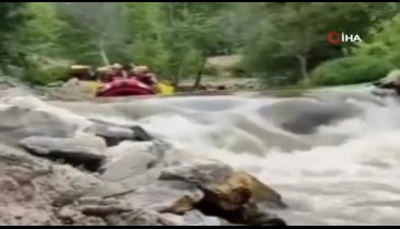 Bursa'da keçi kurtarma operasyonu sonrası rafting keyfi