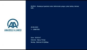 Bursa'da motorunda yangın çıkan tekne battı