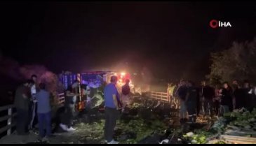 Bursa Orhangazi - İznik yolunda feci kaza! ''1 Ölü 5 Yaralı''