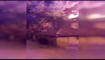 Denizli'de metruk bina alev alev yandı