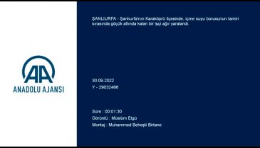 Şanlıurfa'da kazı çalışması sırasında bir işçi göçük altında kaldı