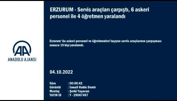 Erzurum'da servis araçları çarpıştı: 6 askeri personel, 4 öğretmen yaralandı