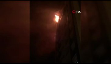 İstanbul'da 14 katlı binada yangın paniği