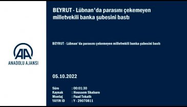 Lübnan'da milletvekili banka şubesini bastı