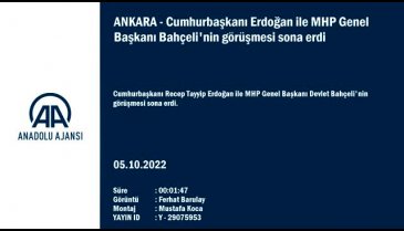 Erdoğan, Bahçeli görüşmesi sona erdi