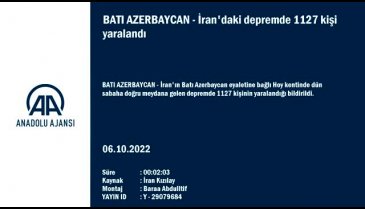 İran'da meydana gelen depremde 1127 kişi yaralandı