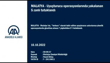 Malatya'da uyuşturucu operasyonu: 7 şüpheliden 5'i tutuklandı