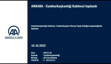 Cumhurbaşkanlığı Kabinesi toplandı
