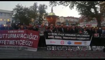 Ankara Garı saldırısında hayatını kaybedenler Bursa'da anıldı