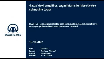 Gazze'deki engelliler, yaşadıkları sıkıntıları tiyatro sahnesine taşıdı