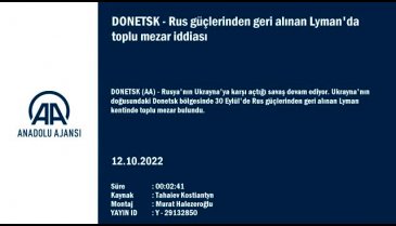Ukrayna'da, Rus güçlerinden geri alınan Lyman'da toplu mezar bulundu
