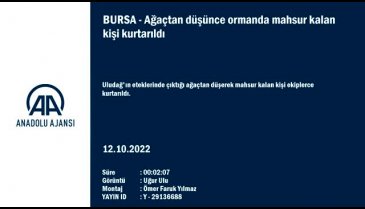 Bursa'da Uludağ'ın eteklerinde ağaçtan düşen kişi ormanda mahsur kaldı