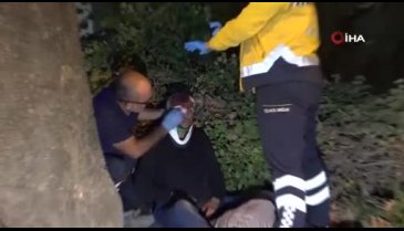 Bursa'da kontrolden çıkan araç ağaca çarptı