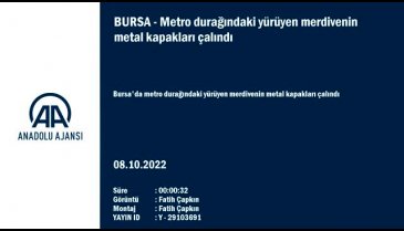 Bursa'da metrodaki yürüyen merdivenlerin metal kapaklarını çalan hırsızlar yakalandı