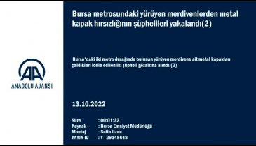 Bursa'da metrodaki yürüyen merdivenlerin metal kapaklarını çalan hırsızlar yakalandı -2