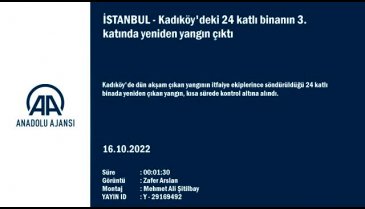 İstanbul Kadıköy'deki 24 katlı binada yeniden yangın çıktı
